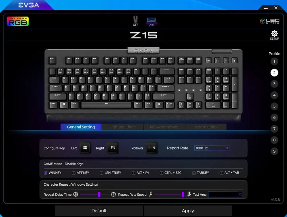 Evga Z15 Gaming Keyboard Rgb 12