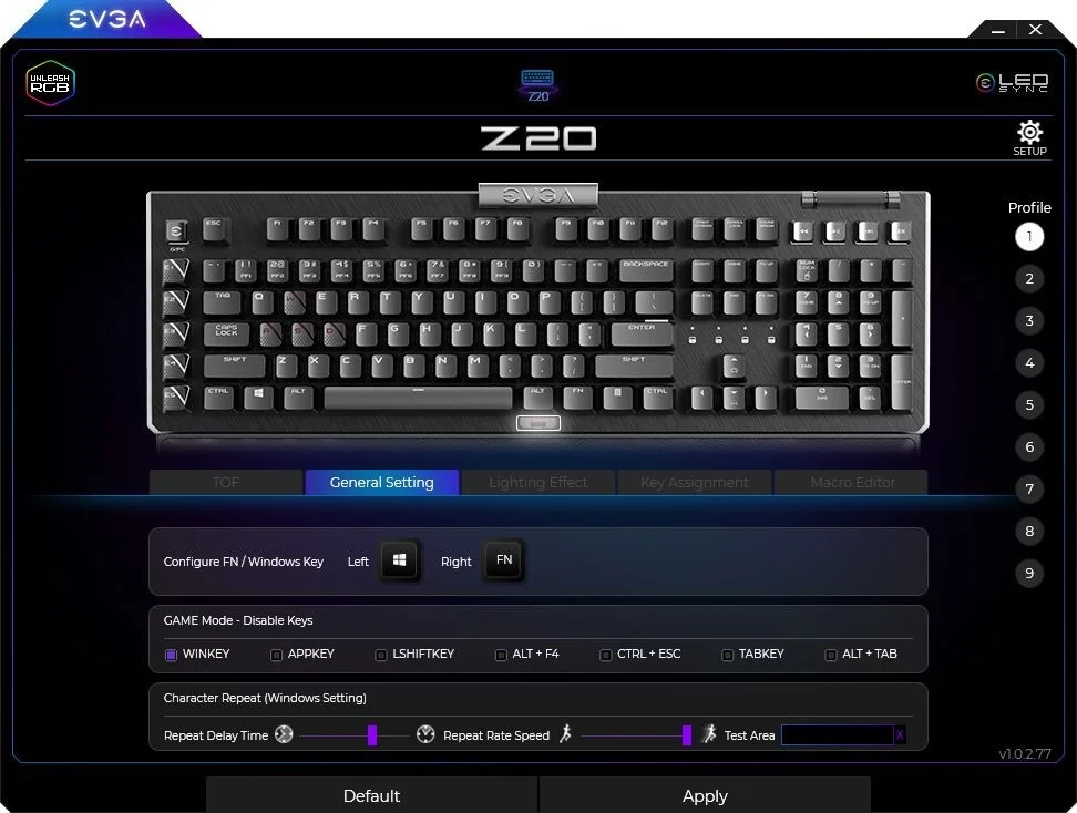 Evga Z20 Rgb Optical Mechanical Gaming Keyboard08