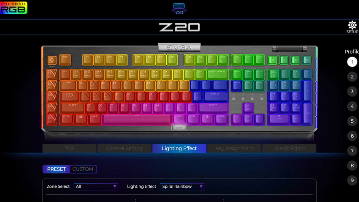 Review nhanh bàn phím EVGA Z20 – RGB Optical Mechanical Gaming Keyboard