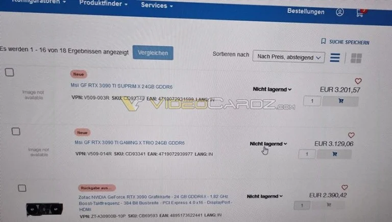 Giá siêu GPU RTX 3090 Ti có thể khiến người mua giật mình Giá siêu GPU RTX 3090 Ti có thể khiến người mua giật mình