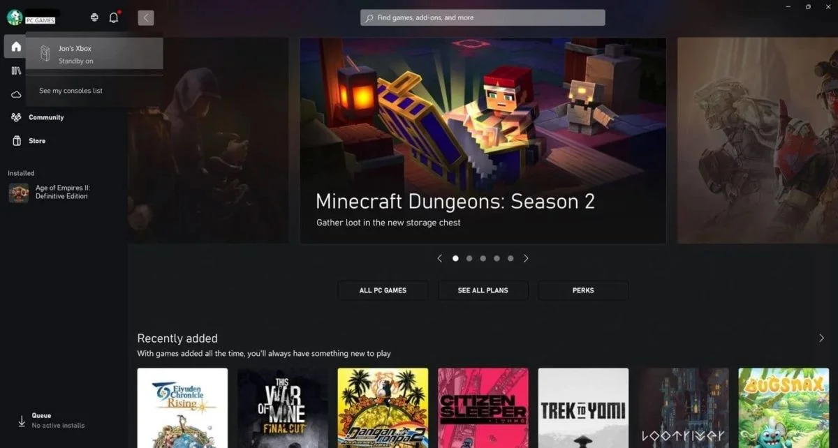 xbox app console connect