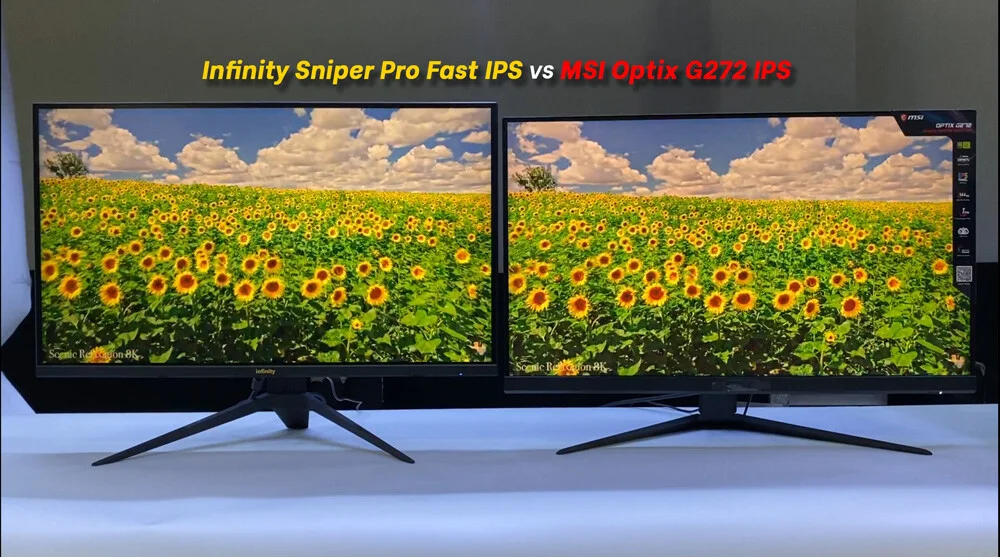 So sánh màn hình Infinity Sniper Pro – 27″ FHD Fast IPS vs MSI Optix G272 27″ FHD IPS
