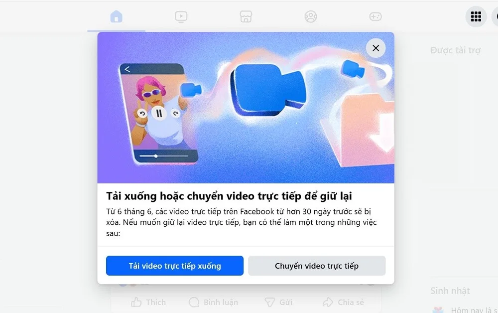 Facebook sẽ xóa video phát trực tiếp cũ tại Việt Nam từ ngày 6/6